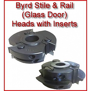 Byrd Glass Door Stile & Rail Heads with Inserts Byrd Glass Door Stile & Rail Heads with Inserts