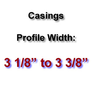 Profile Width: 3 1/8'' to 3 3/8''