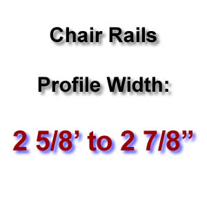 Profile Width: 2 5/8'' to 2 7/8''