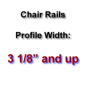 Profile Width: 3 1/8 and up''