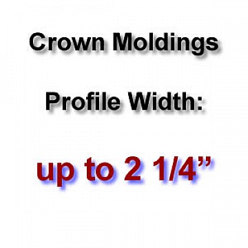 Profile Width: up to 2 1/4''