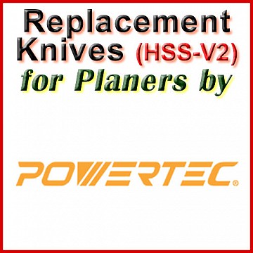 Replacement Blades (HSS) for Planers by Powertec