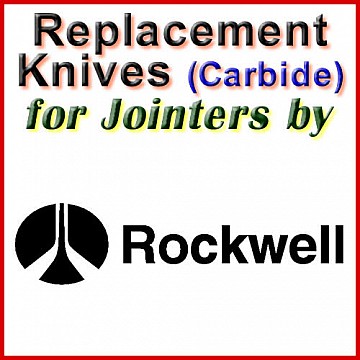 Replacement Blades (Carbide) for Jointers by Rockwell