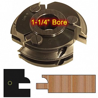 Left Hand (LH) Rail Cutter Head with 1-1/4