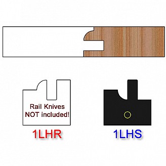 Stile Insert Knife Left Hand (LH) Profile #1 (Single Knife)