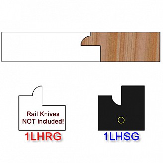 Stile Insert Knife Left Hand (LH) for Glass Doors Profile #1 (Single Knife)