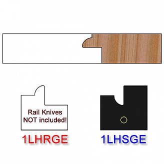 Stile Insert Knife Left Hand (LH) for Glass Doors Profile #1 (with eased Edges for Stain Relief) - (Single Knife) Stile Insert Knife Left Hand (LH) for Glass Doors Profile #1 (with eased Edges for Stain Relief) - (Single Knife)