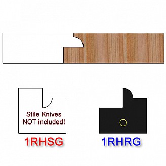 Rail Insert Knife Right Hand (RH) for Glass Doors Profile #1 (Single Knife)