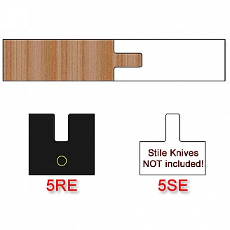 Rail Insert Knife (Centered) for Shaker Style Cabinet Doors Profile #5 with Eased Edges for Stain Relief (Single Knife) Rail Insert Knife (Centered) for Shaker Style Cabinet Doors Profile #5 with Eased Edges for Stain Relief (Single Knife)