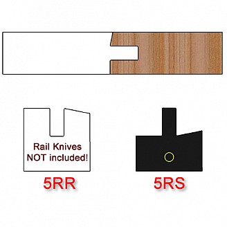Right Hand (RH) Stile Insert Knife (Centered) for Shaker Style Cabinet Doors Profile #5 with 12 Degree Angle (Single Knife) Right Hand (RH) Stile Insert Knife (Centered) for Shaker Style Cabinet Doors Profile #5 with 12 Degree Angle (Single Knife)