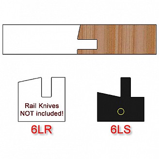 Stile Insert Knife Left Hand (LH) Profile #6 (Single Knife)