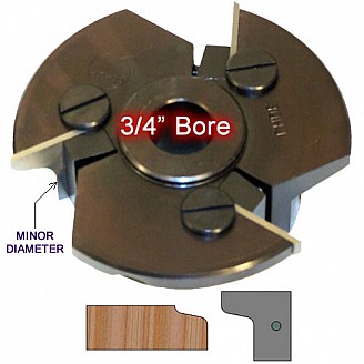 Door Edge Heads with Inserts DE1RH, 3/4" Bore, Right Hand (RH) Door Edge Heads with Inserts DE1RH, 3/4" Bore, Right Hand (RH)