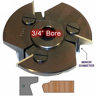 Door Edge Heads with Inserts DE2LH, 3/4" Bore, Left Hand (LH) Door Edge Heads with Inserts DE2LH, 3/4" Bore, Left Hand (LH)