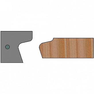 Single Door Edge Insert Knife, Profile #2, Left Hand (LH) Single Door Edge Insert Knife, Profile #2, Left Hand (LH)