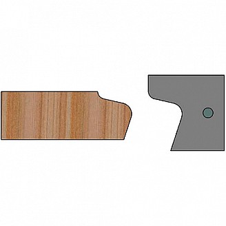 Single Door Edge Insert Knife, Profile #2, Right Hand (RH) Single Door Edge Insert Knife, Profile #2, Right Hand (RH)