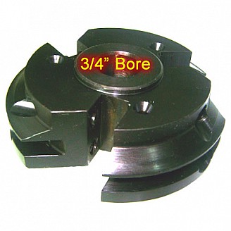Left Hand (LH) Rail Cutter Head with 3/4" Bore (without Insert Knives) Left Hand (LH) Rail Cutter Head with 3/4" Bore (without Insert Knives)