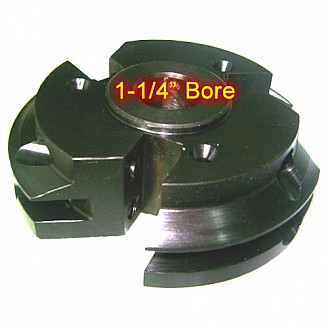 Left Hand (LH) Rail Cutter Head with 1-1/4" Bore (without Insert Knives) Left Hand (LH) Rail Cutter Head with 1-1/4" Bore (without Insert Knives)