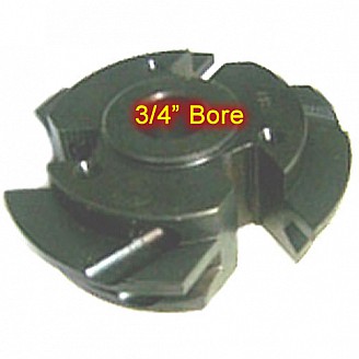 Left Hand (LH) Stile Cutter Head with 3/4" Bore (without Insert Knives) Left Hand (LH) Stile Cutter Head with 3/4" Bore (without Insert Knives)