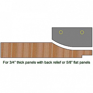 Single Raised Pamel Insert Knife, Profile #P201LH, Left Hand (LH)