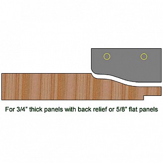 Single Raised Pamel Insert Knife, Profile #P202LH, Left Hand (LH) Single Raised Pamel Insert Knife, Profile #P202LH, Left Hand (LH)