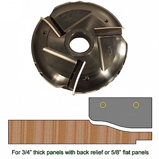 Raised Panel Heads with Inserts, Profile P202LH, 1-1/4" Bore, Left Hand (LH)