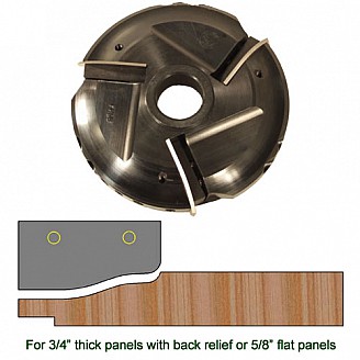 Raised Panel Heads with Inserts, Profile P202RH, 1-1/4" Bore, Right Hand (RH) Raised Panel Heads with Inserts, Profile P202RH, 1-1/4" Bore, Right Hand (RH)