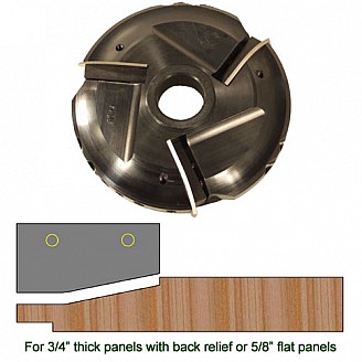 Raised Panel Heads with Inserts, Profile P203RH, 1-1/4" Bore, Right Hand (RH) Raised Panel Heads with Inserts, Profile P203RH, 1-1/4" Bore, Right Hand (RH)