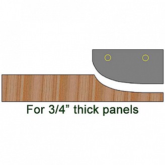 Single Raised Pamel Insert Knife, Profile #P205LH, Left Hand (LH)