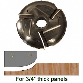 Raised Panel Heads with Inserts, Profile P205RH, 1-1/4" Bore, Right Hand (RH)