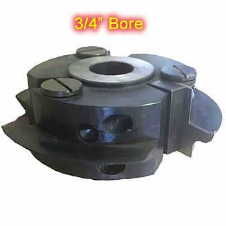 Right Hand (RH) Rail Cutter Head for Glass Doors with 3/4" Bore (without Insert Knives)
