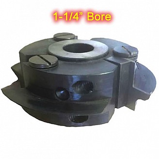 Right Hand (RH) Rail Cutter Head for Glass Doors with 1-1/4" Bore (without Insert Knives)