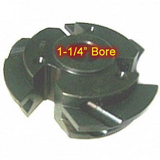 Right Hand (RH) Stile Cutter Head with 1-1/4" Bore (without Insert Knives) Right Hand (RH) Stile Cutter Head with 1-1/4" Bore (without Insert Knives)