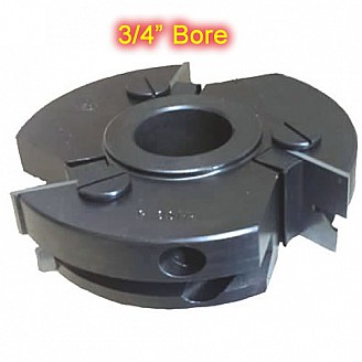 Right Hand (RH) Stile Cutter Head for Glass Doors with 3/4" Bore (without Insert Knives)