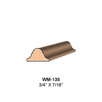 SINGLE Molding Knife for Astragal WM-135 (Profile Width: 3/4'') for CORRUGATED Knife Systems