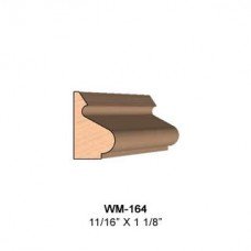 SINGLE Molding Knife for Base Cap WM-164 (Profile Width: 1-1/8'') for Woodmaster and similar machines