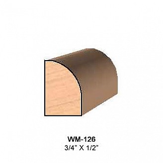 SINGLE Molding Knife for Base Shoe WM-126 (Profile Width: 3/4'') for Woodmaster and similar machines