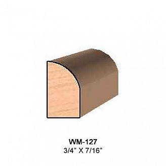SINGLE Molding Knife for Base Shoe WM-127 (Profile Width: 3/4'') for Woodmaster and similar machines