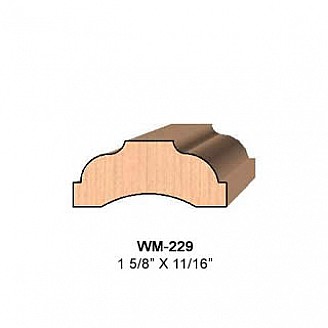 SINGLE Molding Knife for Batten WM-229 (Profile Width: 1-5/8'') for Woodmaster and similar machines