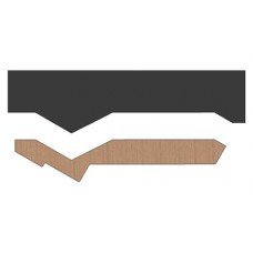 SINGLE Molding Knife for Cabinet Molding (Back Relief) MWC-001-020B (Profile Width: 4'') for Woodmaster and similar machines