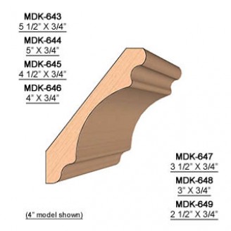 SINGLE Molding Knife for Crown MWC-647 (Profile Width: 3-1/2'') for Woodmaster and similar machines