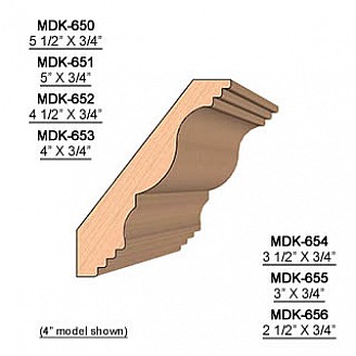 SET of 2 Molding Knives for Crown MWC-653 (Profile Width: 4'') for Williams&Hussey and similar machines