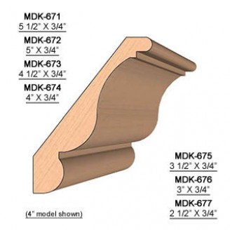 SINGLE Molding Knife for Crown MWC-675 (Profile Width: 3-1/2'') for Woodmaster and similar machines