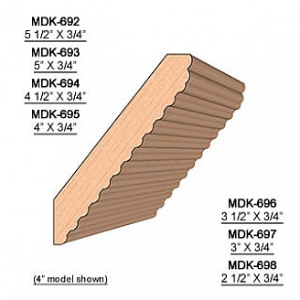 SET of 2 Molding Knives for Crown MWC-692 (Profile Width: 5-1/2'') for Williams&Hussey and similar machines