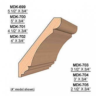 SET of 2 Molding Knives for Crown MWC-699 (Profile Width: 5-1/2'') for Williams&Hussey and similar machines