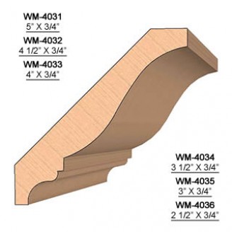 SINGLE Molding Knife for Crown WM-4034 (Profile Width: 3-1/2'') for Woodmaster and similar machines