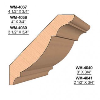 SINGLE Molding Knife for Crown WM-4039 (Profile Width: 3-1/2'') for Woodmaster and similar machines