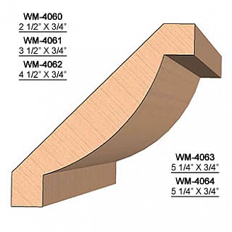 SET of 2 Molding Knives for Crown WM-4062 (Profile Width: 4-1/2'') for Williams&Hussey and similar machines