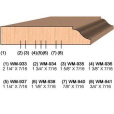 SINGLE Molding Knife for Door Stop WM-935 (Profile Width: 1-5/8'') for Woodmaster and similar machines