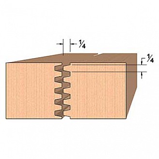 SINGLE Molding Knife for Glue Joint MWC-431 (Profile Width: 2-1/4'') for Woodmaster and similar machines