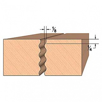 SINGLE Molding Knife for Glue Joint MWC-435 (Profile Width: 2-1/4'') for Woodmaster and similar machines